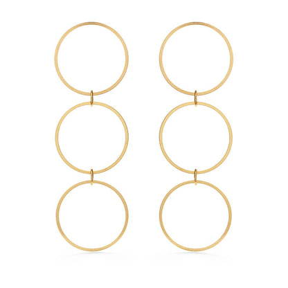 Three Ring Dangle Earrings