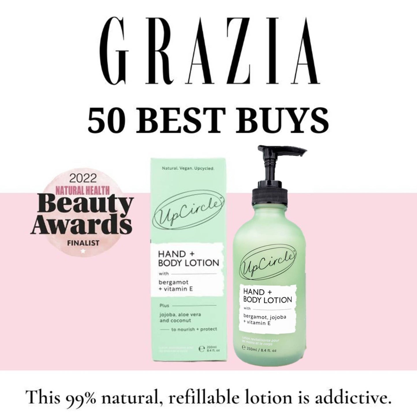 Eco Friendly Hand + Body Lotion with Bergamot + Vitamin E