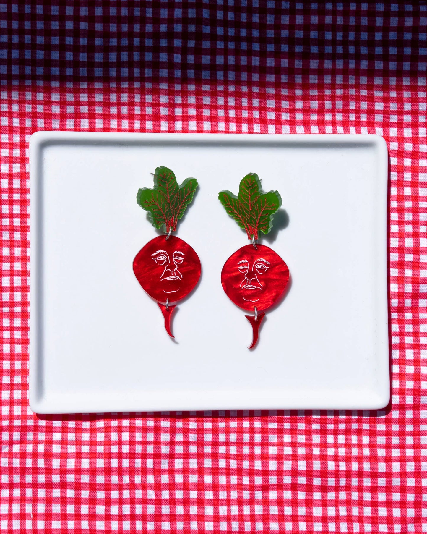 Beet Earrings