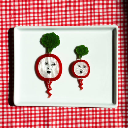 Radish Face Earrings