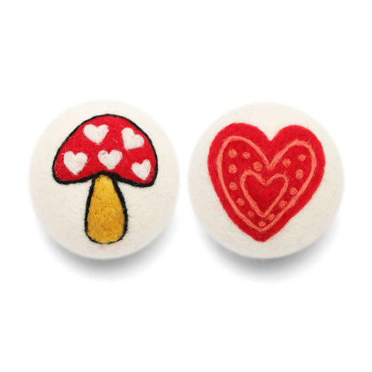 Hearts Eco Wool Dryer Balls Fair Trade