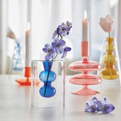 Blue Glass Candleholder