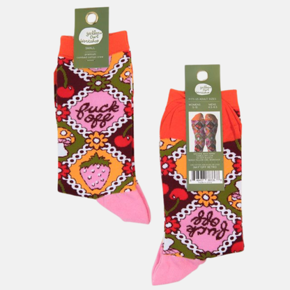 F*ck Off Retro - Small Crew Retro Socks