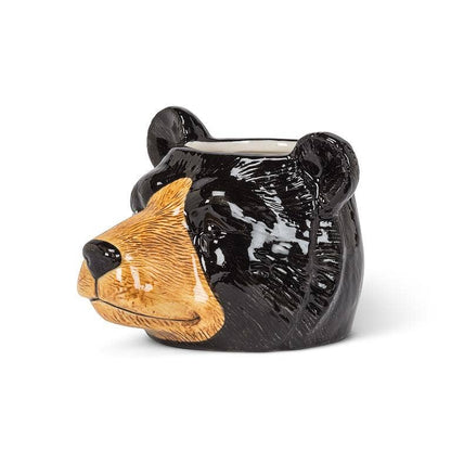 Small Black Bear Planter-2.5"H