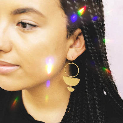 Double Half Moon Earrings