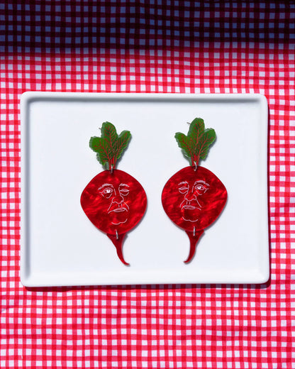 Beet Earrings