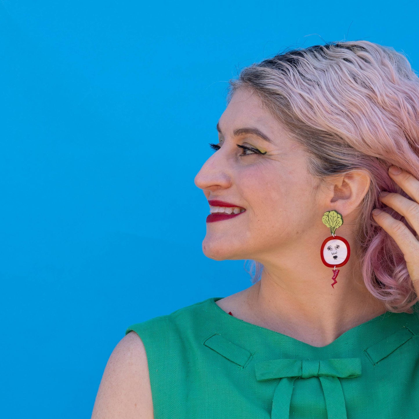 Radish Face Earrings