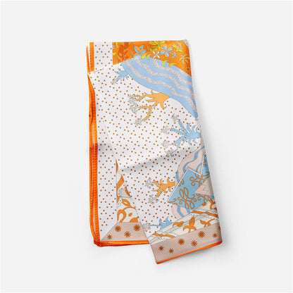 Scenic Floral Square Scarf