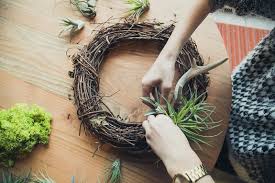 Air Plant + dried Flower Wreaths